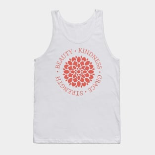 Dahlia Flower Meaning in Raspberry Blush Tank Top